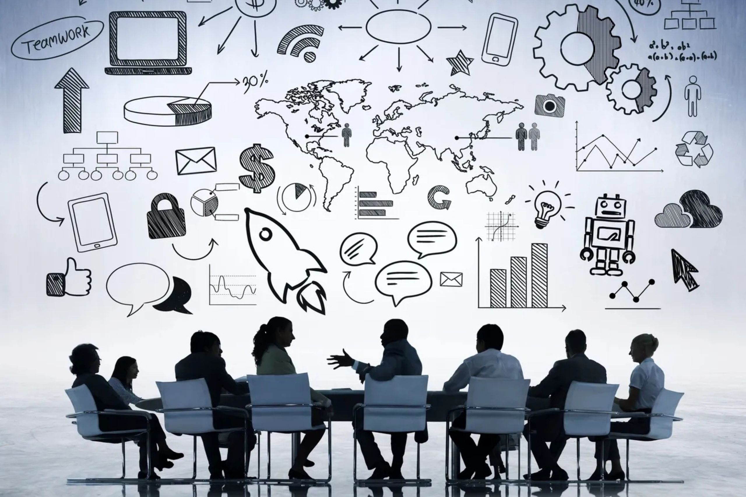 Classic metal chess board with set figurines designed with carved ornaments and placed on glass table in light room